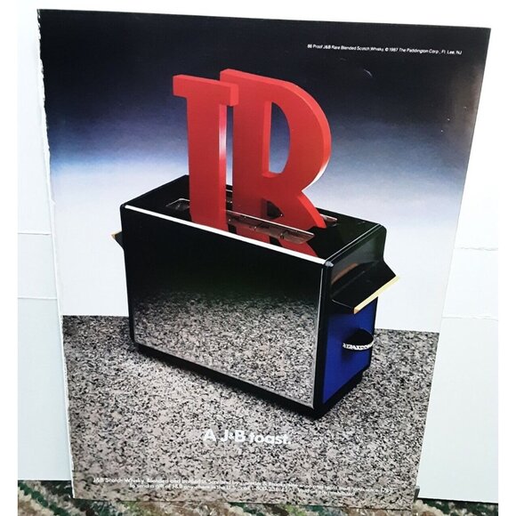 1987 JB Scotch Whisky Toaster Original print ad vintage 80s - Picture 1 of 1